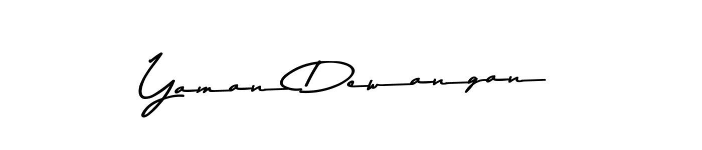 How to make Yaman Dewangan signature? Asem Kandis PERSONAL USE is a professional autograph style. Create handwritten signature for Yaman Dewangan name. Yaman Dewangan signature style 9 images and pictures png