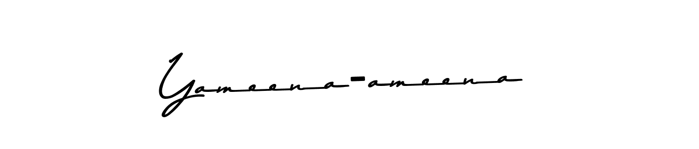 Use a signature maker to create a handwritten signature online. With this signature software, you can design (Asem Kandis PERSONAL USE) your own signature for name Yameena-ameena. Yameena-ameena signature style 9 images and pictures png
