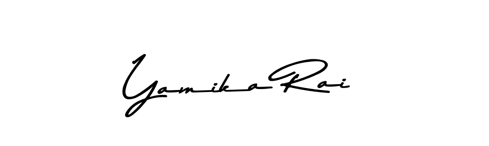 How to make Yamika Rai name signature. Use Asem Kandis PERSONAL USE style for creating short signs online. This is the latest handwritten sign. Yamika Rai signature style 9 images and pictures png