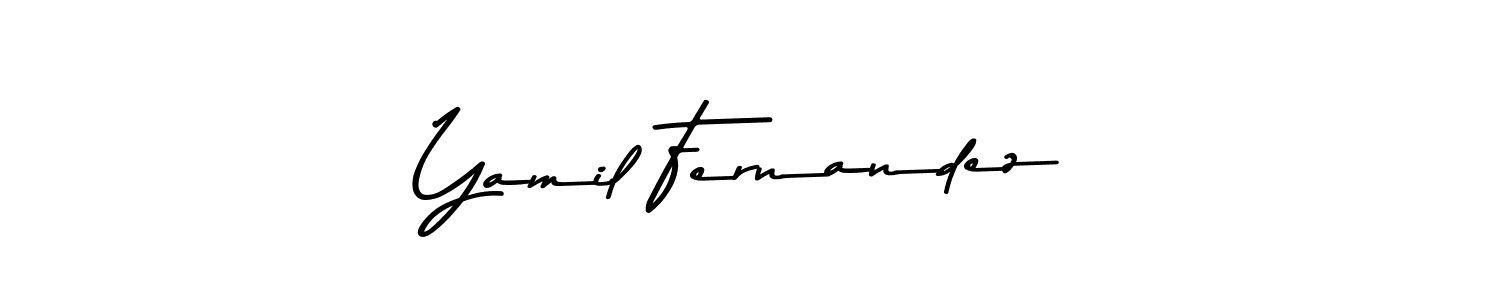 The best way (Asem Kandis PERSONAL USE) to make a short signature is to pick only two or three words in your name. The name Yamil Fernandez include a total of six letters. For converting this name. Yamil Fernandez signature style 9 images and pictures png