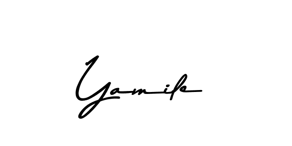 How to make Yamile name signature. Use Asem Kandis PERSONAL USE style for creating short signs online. This is the latest handwritten sign. Yamile signature style 9 images and pictures png