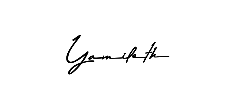 How to make Yamileth name signature. Use Asem Kandis PERSONAL USE style for creating short signs online. This is the latest handwritten sign. Yamileth signature style 9 images and pictures png