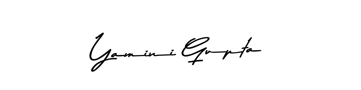 Make a beautiful signature design for name Yamini Gupta. With this signature (Asem Kandis PERSONAL USE) style, you can create a handwritten signature for free. Yamini Gupta signature style 9 images and pictures png