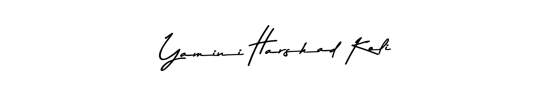 You should practise on your own different ways (Asem Kandis PERSONAL USE) to write your name (Yamini Harshad Koli) in signature. don't let someone else do it for you. Yamini Harshad Koli signature style 9 images and pictures png