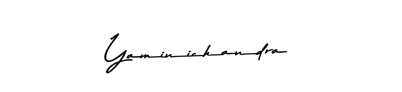 Make a beautiful signature design for name Yaminichandra. With this signature (Asem Kandis PERSONAL USE) style, you can create a handwritten signature for free. Yaminichandra signature style 9 images and pictures png