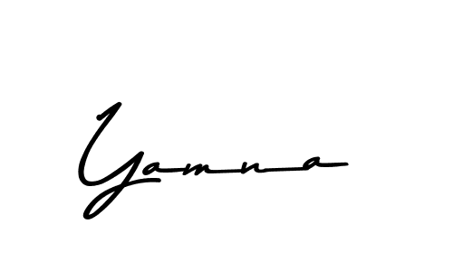 Create a beautiful signature design for name Yamna. With this signature (Asem Kandis PERSONAL USE) fonts, you can make a handwritten signature for free. Yamna signature style 9 images and pictures png