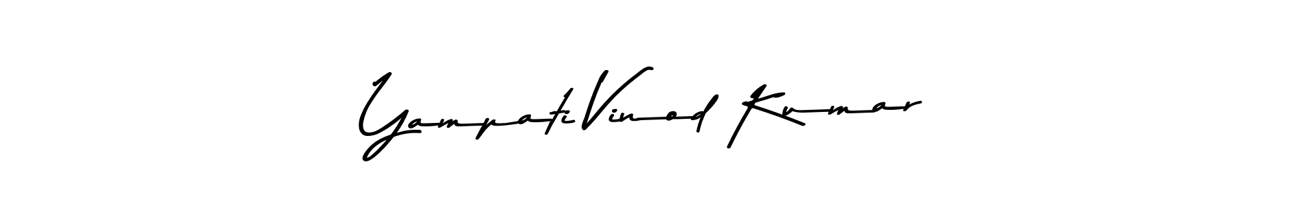 Use a signature maker to create a handwritten signature online. With this signature software, you can design (Asem Kandis PERSONAL USE) your own signature for name Yampati Vinod Kumar. Yampati Vinod Kumar signature style 9 images and pictures png