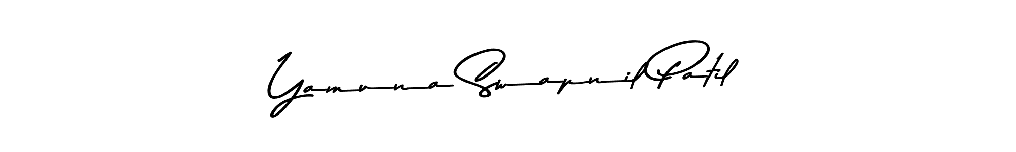 Make a beautiful signature design for name Yamuna Swapnil Patil. With this signature (Asem Kandis PERSONAL USE) style, you can create a handwritten signature for free. Yamuna Swapnil Patil signature style 9 images and pictures png