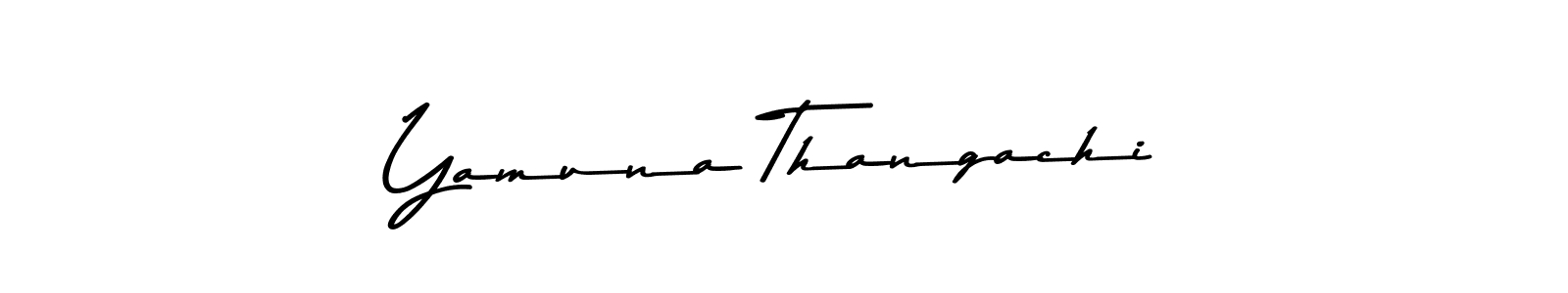 Make a beautiful signature design for name Yamuna Thangachi. With this signature (Asem Kandis PERSONAL USE) style, you can create a handwritten signature for free. Yamuna Thangachi signature style 9 images and pictures png