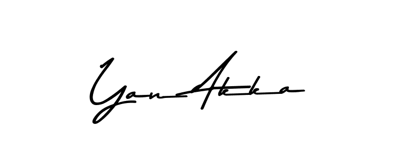 Also You can easily find your signature by using the search form. We will create Yan Akka name handwritten signature images for you free of cost using Asem Kandis PERSONAL USE sign style. Yan Akka signature style 9 images and pictures png