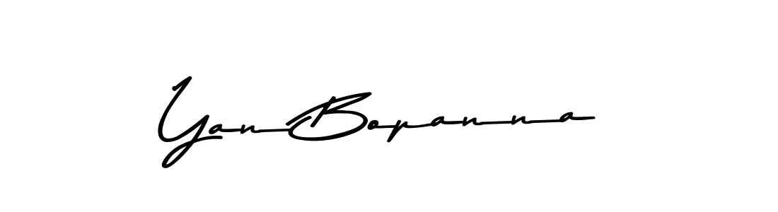 Use a signature maker to create a handwritten signature online. With this signature software, you can design (Asem Kandis PERSONAL USE) your own signature for name Yan Bopanna. Yan Bopanna signature style 9 images and pictures png