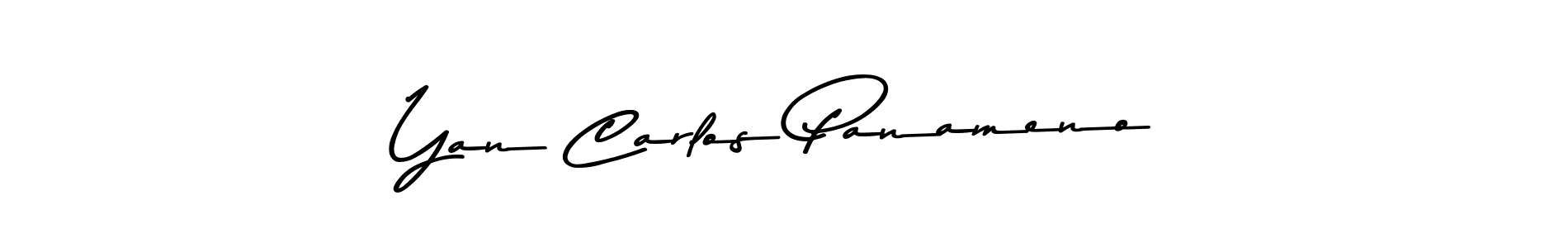 if you are searching for the best signature style for your name Yan Carlos Panameno. so please give up your signature search. here we have designed multiple signature styles  using Asem Kandis PERSONAL USE. Yan Carlos Panameno signature style 9 images and pictures png