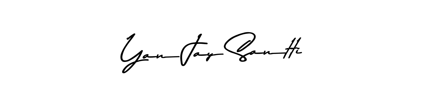 Also You can easily find your signature by using the search form. We will create Yan Jay Santti name handwritten signature images for you free of cost using Asem Kandis PERSONAL USE sign style. Yan Jay Santti signature style 9 images and pictures png