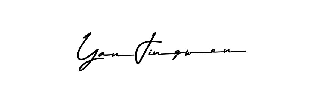 Create a beautiful signature design for name Yan Jingwen. With this signature (Asem Kandis PERSONAL USE) fonts, you can make a handwritten signature for free. Yan Jingwen signature style 9 images and pictures png