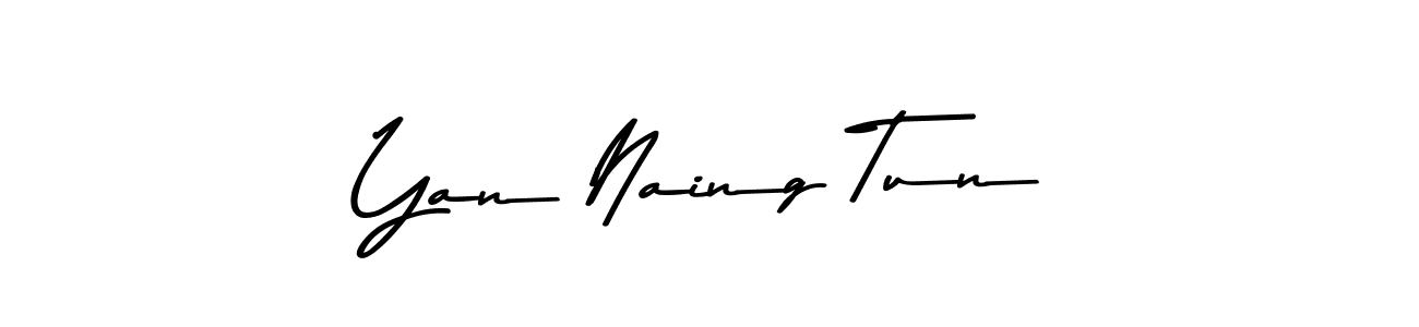 Make a beautiful signature design for name Yan Naing Tun. With this signature (Asem Kandis PERSONAL USE) style, you can create a handwritten signature for free. Yan Naing Tun signature style 9 images and pictures png