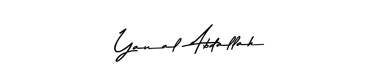 The best way (Asem Kandis PERSONAL USE) to make a short signature is to pick only two or three words in your name. The name Yanal  Abdallah include a total of six letters. For converting this name. Yanal  Abdallah signature style 9 images and pictures png
