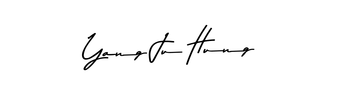How to make Yang Ju Hung name signature. Use Asem Kandis PERSONAL USE style for creating short signs online. This is the latest handwritten sign. Yang Ju Hung signature style 9 images and pictures png