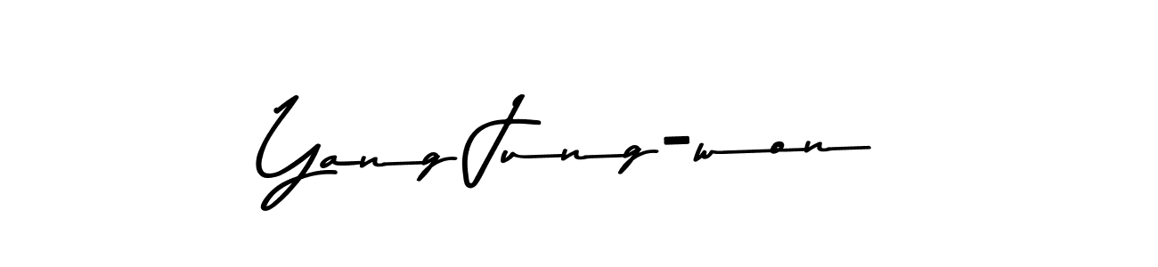 Make a beautiful signature design for name Yang Jung-won. Use this online signature maker to create a handwritten signature for free. Yang Jung-won signature style 9 images and pictures png