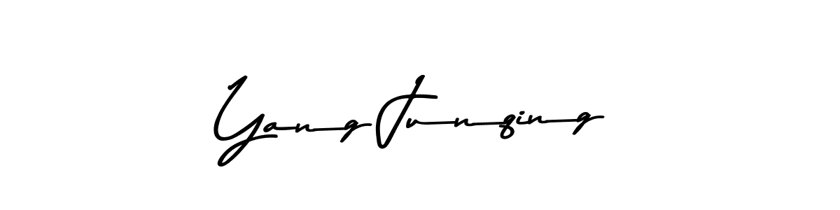 Design your own signature with our free online signature maker. With this signature software, you can create a handwritten (Asem Kandis PERSONAL USE) signature for name Yang Junqing. Yang Junqing signature style 9 images and pictures png