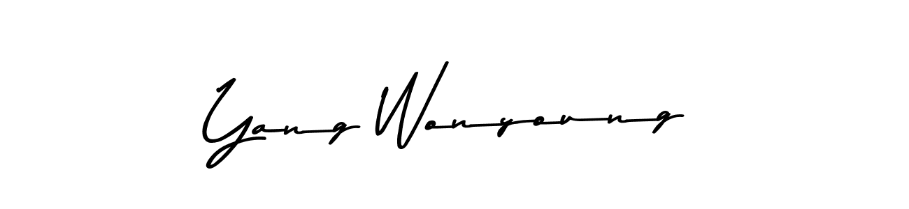 Also we have Yang Wonyoung name is the best signature style. Create professional handwritten signature collection using Asem Kandis PERSONAL USE autograph style. Yang Wonyoung signature style 9 images and pictures png