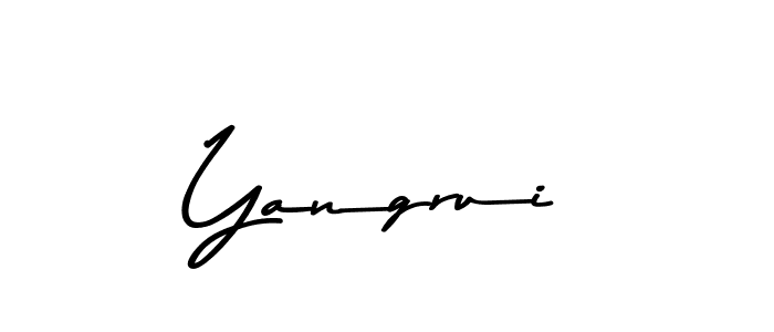 How to make Yangrui name signature. Use Asem Kandis PERSONAL USE style for creating short signs online. This is the latest handwritten sign. Yangrui signature style 9 images and pictures png