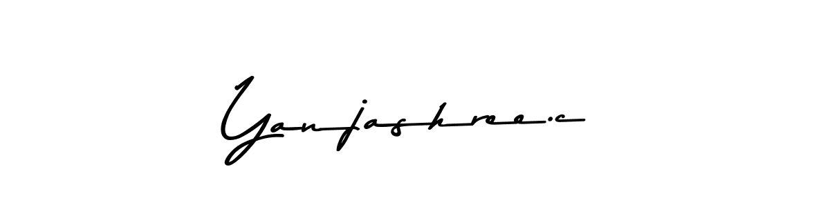 Make a beautiful signature design for name Yanjashree.c. Use this online signature maker to create a handwritten signature for free. Yanjashree.c signature style 9 images and pictures png