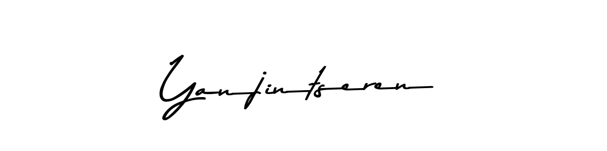 How to make Yanjintseren name signature. Use Asem Kandis PERSONAL USE style for creating short signs online. This is the latest handwritten sign. Yanjintseren signature style 9 images and pictures png