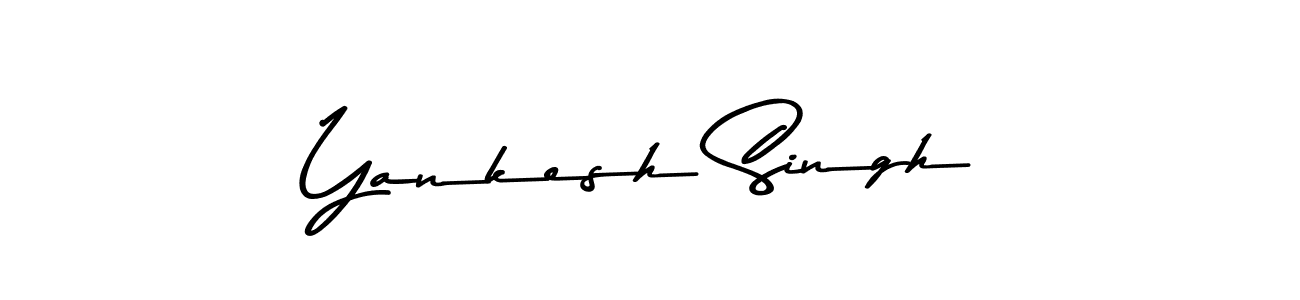 How to make Yankesh Singh name signature. Use Asem Kandis PERSONAL USE style for creating short signs online. This is the latest handwritten sign. Yankesh Singh signature style 9 images and pictures png