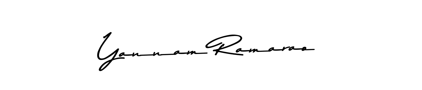 Make a beautiful signature design for name Yannam Ramarao. With this signature (Asem Kandis PERSONAL USE) style, you can create a handwritten signature for free. Yannam Ramarao signature style 9 images and pictures png