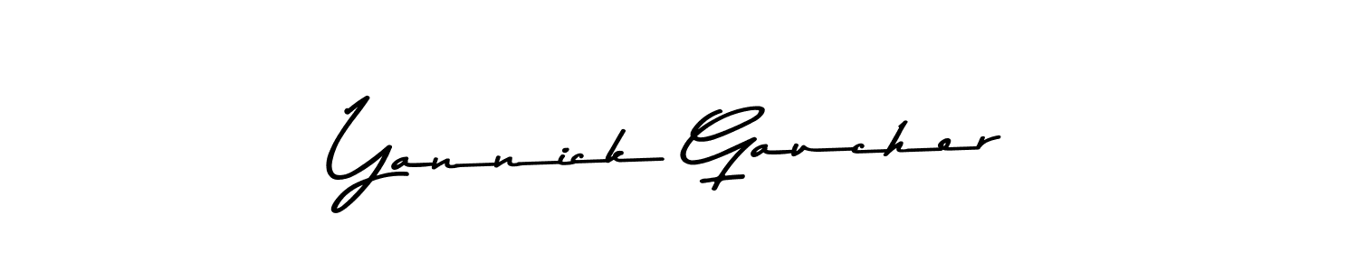 Make a beautiful signature design for name Yannick Gaucher. With this signature (Asem Kandis PERSONAL USE) style, you can create a handwritten signature for free. Yannick Gaucher signature style 9 images and pictures png