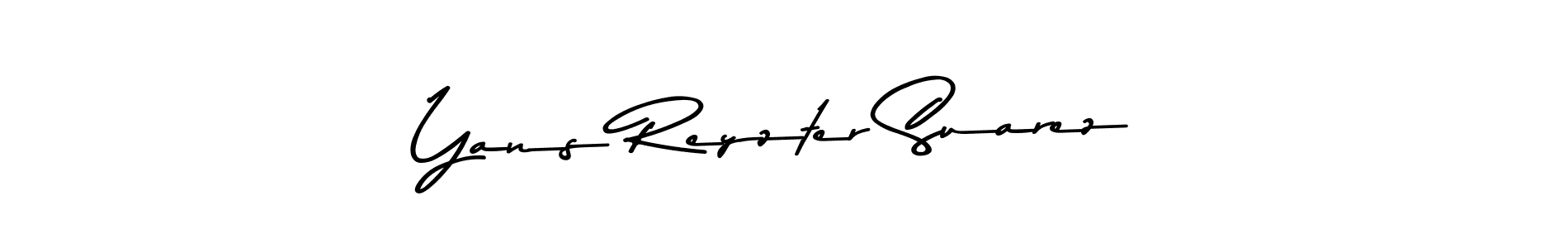 Yans Reyzter Suarez stylish signature style. Best Handwritten Sign (Asem Kandis PERSONAL USE) for my name. Handwritten Signature Collection Ideas for my name Yans Reyzter Suarez. Yans Reyzter Suarez signature style 9 images and pictures png