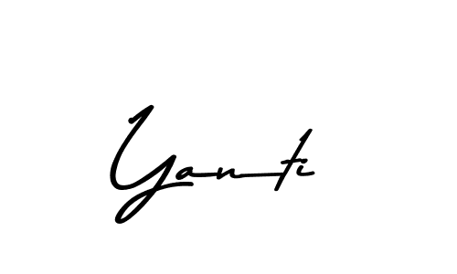 Use a signature maker to create a handwritten signature online. With this signature software, you can design (Asem Kandis PERSONAL USE) your own signature for name Yanti. Yanti signature style 9 images and pictures png