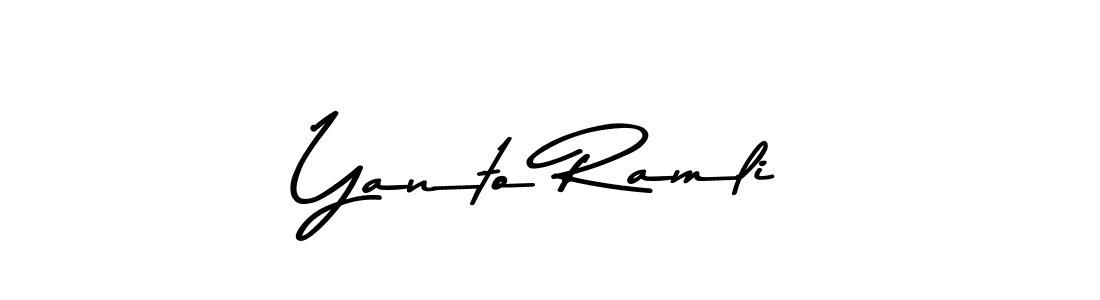 Design your own signature with our free online signature maker. With this signature software, you can create a handwritten (Asem Kandis PERSONAL USE) signature for name Yanto Ramli. Yanto Ramli signature style 9 images and pictures png