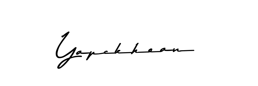 Design your own signature with our free online signature maker. With this signature software, you can create a handwritten (Asem Kandis PERSONAL USE) signature for name Yapckhean. Yapckhean signature style 9 images and pictures png