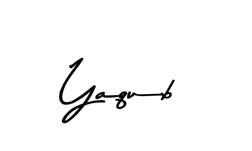 Create a beautiful signature design for name Yaqub. With this signature (Asem Kandis PERSONAL USE) fonts, you can make a handwritten signature for free. Yaqub signature style 9 images and pictures png