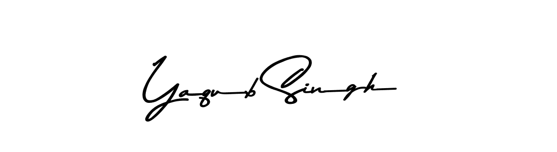 How to make Yaqub Singh name signature. Use Asem Kandis PERSONAL USE style for creating short signs online. This is the latest handwritten sign. Yaqub Singh signature style 9 images and pictures png