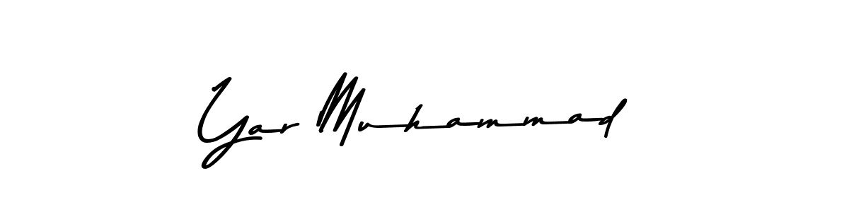 Create a beautiful signature design for name Yar Muhammad. With this signature (Asem Kandis PERSONAL USE) fonts, you can make a handwritten signature for free. Yar Muhammad signature style 9 images and pictures png