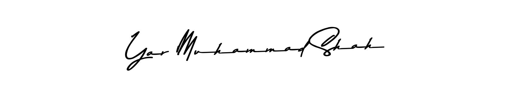 Similarly Asem Kandis PERSONAL USE is the best handwritten signature design. Signature creator online .You can use it as an online autograph creator for name Yar Muhammad Shah. Yar Muhammad Shah signature style 9 images and pictures png