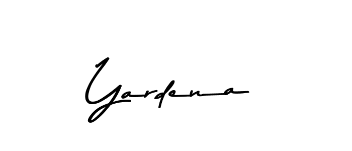 Make a beautiful signature design for name Yardena. With this signature (Asem Kandis PERSONAL USE) style, you can create a handwritten signature for free. Yardena signature style 9 images and pictures png