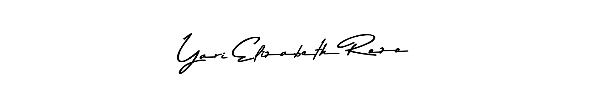 You should practise on your own different ways (Asem Kandis PERSONAL USE) to write your name (Yari Elizabeth Rozo) in signature. don't let someone else do it for you. Yari Elizabeth Rozo signature style 9 images and pictures png