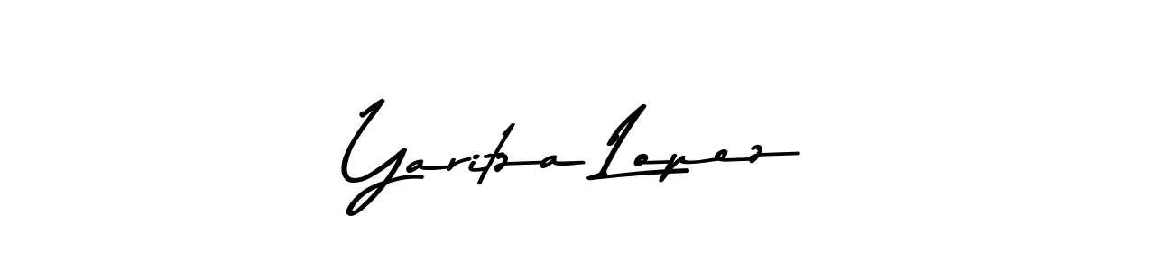 Create a beautiful signature design for name Yaritza Lopez. With this signature (Asem Kandis PERSONAL USE) fonts, you can make a handwritten signature for free. Yaritza Lopez signature style 9 images and pictures png