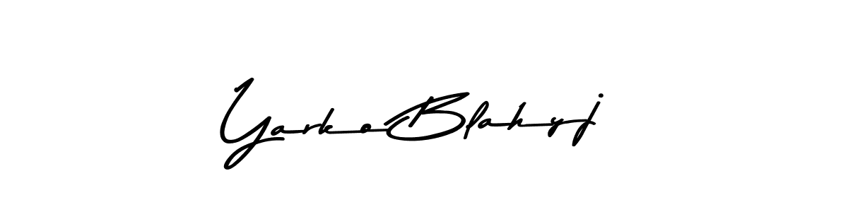 Design your own signature with our free online signature maker. With this signature software, you can create a handwritten (Asem Kandis PERSONAL USE) signature for name Yarko Blahyj. Yarko Blahyj signature style 9 images and pictures png