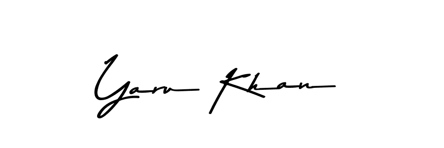 Make a beautiful signature design for name Yaru Khan. With this signature (Asem Kandis PERSONAL USE) style, you can create a handwritten signature for free. Yaru Khan signature style 9 images and pictures png