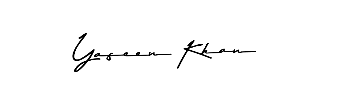 Create a beautiful signature design for name Yaseen Khan. With this signature (Asem Kandis PERSONAL USE) fonts, you can make a handwritten signature for free. Yaseen Khan signature style 9 images and pictures png