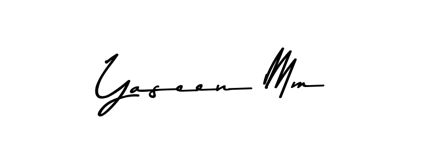 Make a beautiful signature design for name Yaseen Mm. With this signature (Asem Kandis PERSONAL USE) style, you can create a handwritten signature for free. Yaseen Mm signature style 9 images and pictures png