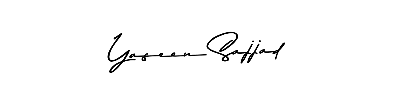 Design your own signature with our free online signature maker. With this signature software, you can create a handwritten (Asem Kandis PERSONAL USE) signature for name Yaseen Sajjad. Yaseen Sajjad signature style 9 images and pictures png