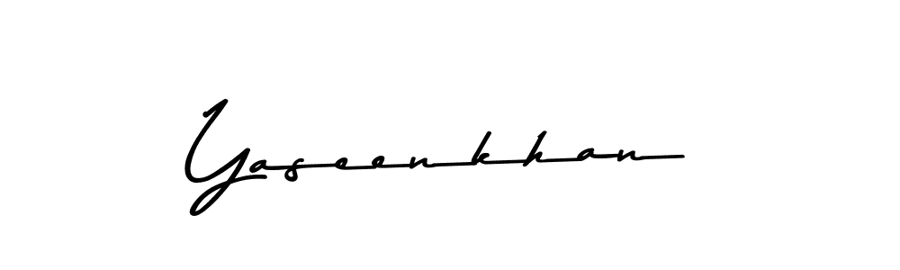 How to make Yaseenkhan name signature. Use Asem Kandis PERSONAL USE style for creating short signs online. This is the latest handwritten sign. Yaseenkhan signature style 9 images and pictures png