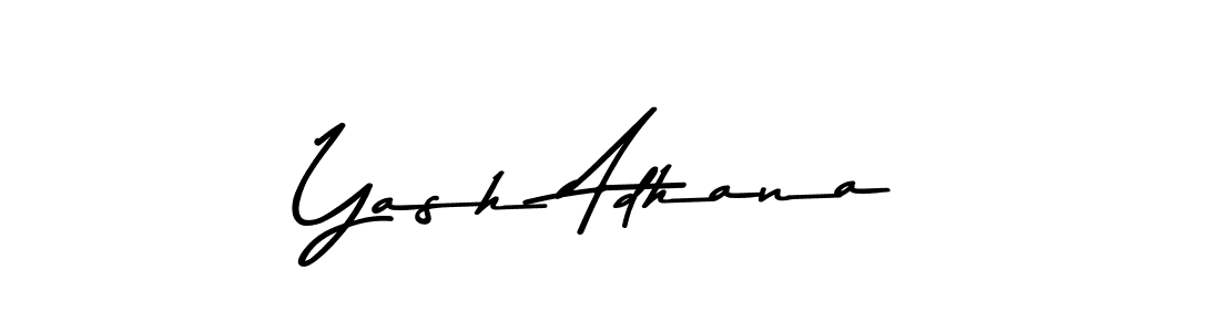 How to make Yash Adhana name signature. Use Asem Kandis PERSONAL USE style for creating short signs online. This is the latest handwritten sign. Yash Adhana signature style 9 images and pictures png