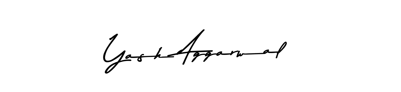 How to make Yash Aggarwal name signature. Use Asem Kandis PERSONAL USE style for creating short signs online. This is the latest handwritten sign. Yash Aggarwal signature style 9 images and pictures png