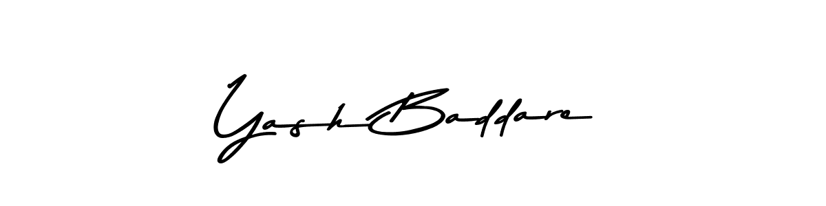 Make a beautiful signature design for name Yash Baddare. With this signature (Asem Kandis PERSONAL USE) style, you can create a handwritten signature for free. Yash Baddare signature style 9 images and pictures png